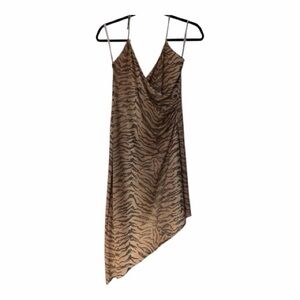 Stylish Brown Tiger Print Dress